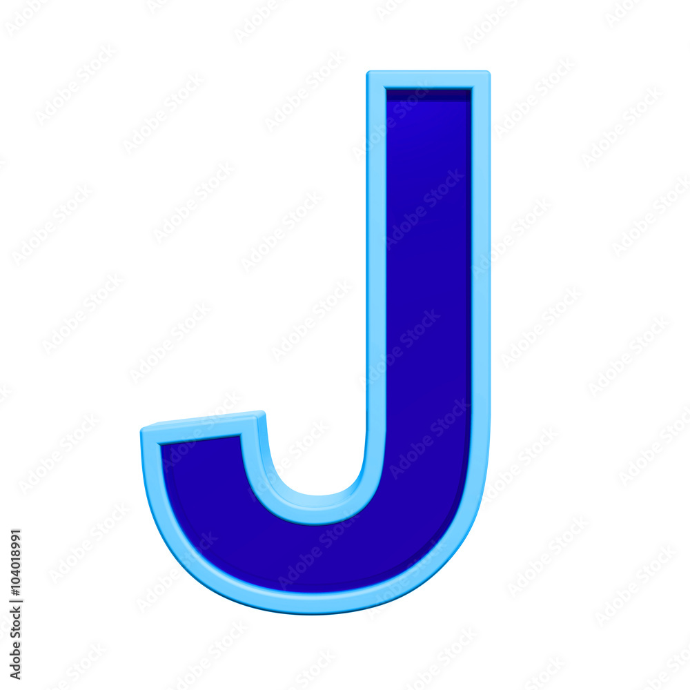 One letter from blue glass with frame alphabet set, isolated on white. Computer generated 3D photo rendering. One letter from blue glass with frame alphabet set, isolated on white. Computer generated 3D photo rendering.