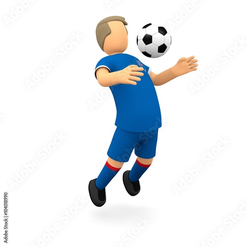 Islandische Fußballer nimmt den Ball