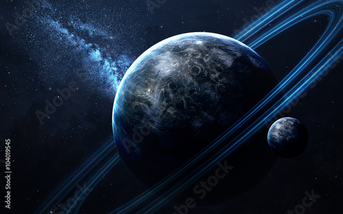 Fototapeta Naklejka Na Ścianę i Meble -  Universe scene with planets, stars and galaxies in outer space showing the beauty of space exploration. Elements furnished by NASA
