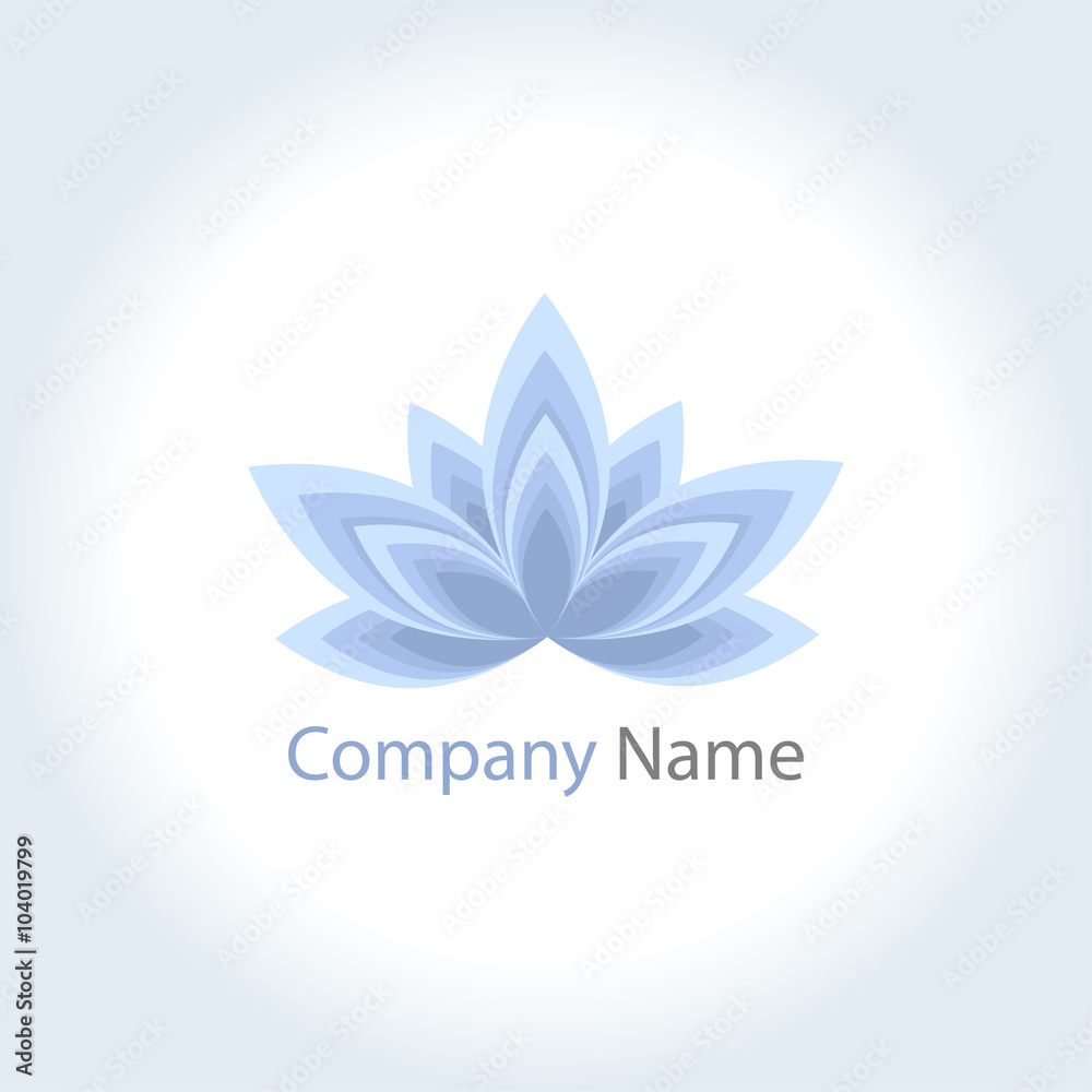 Vector icon and logo with geometric flower for beauty cosmetic and SPA company Vector icon and logo with geometric flower for beauty cosmetic and SPA company