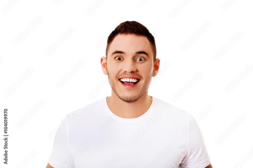 Portrait of young happy handsome man Portrait of young happy handsome man