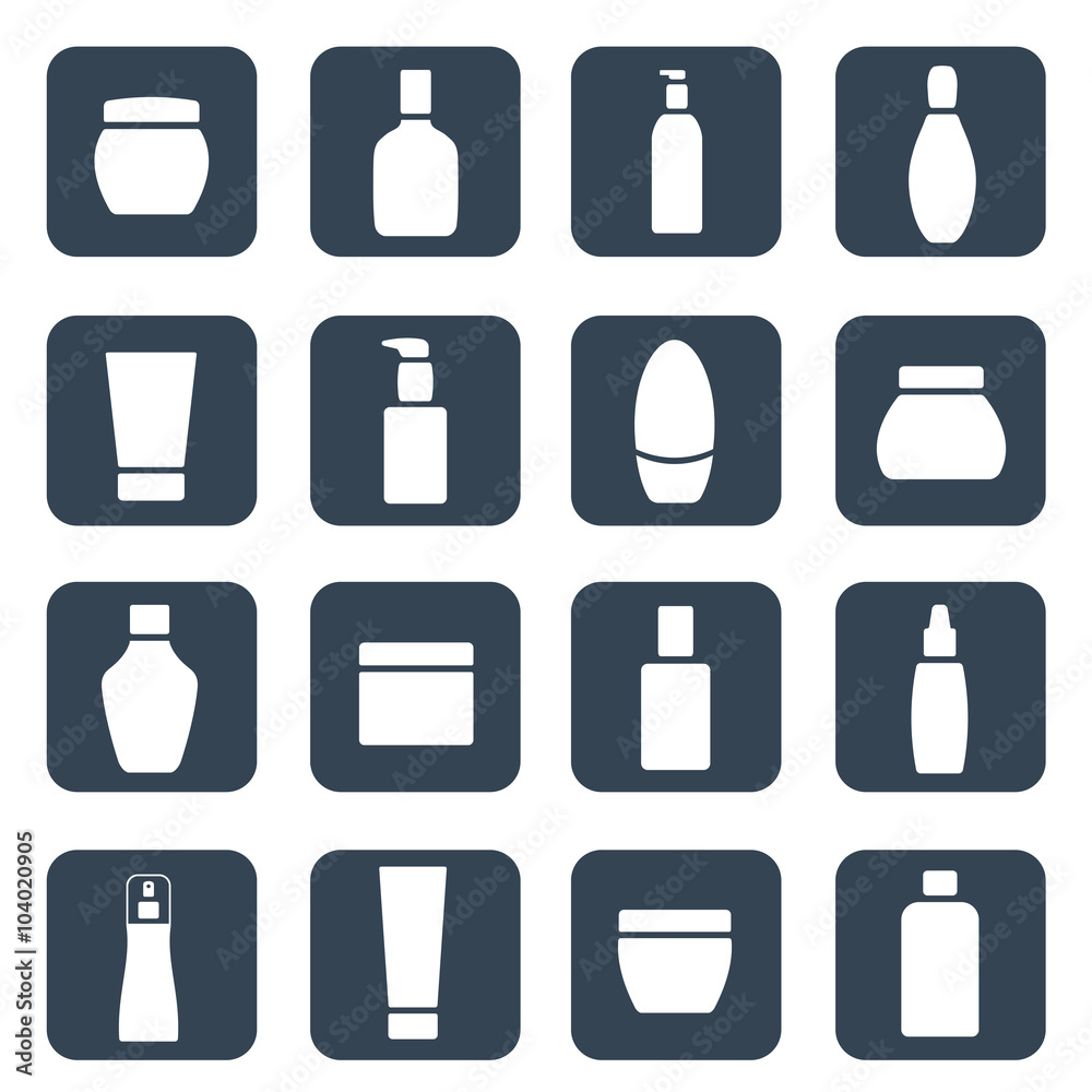Cosmetics icon set Cosmetics icon set