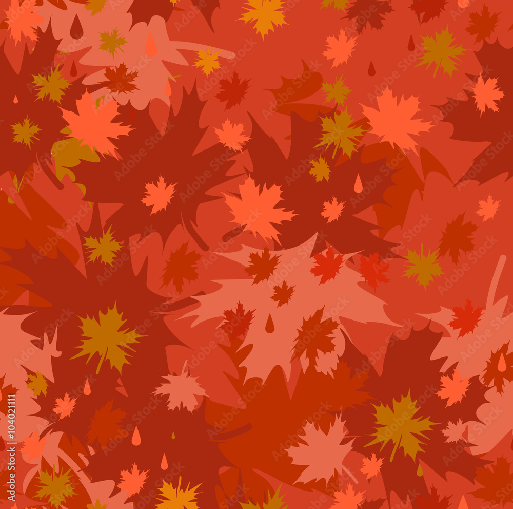 Seamless with autumn leaves Seamless with autumn leaves