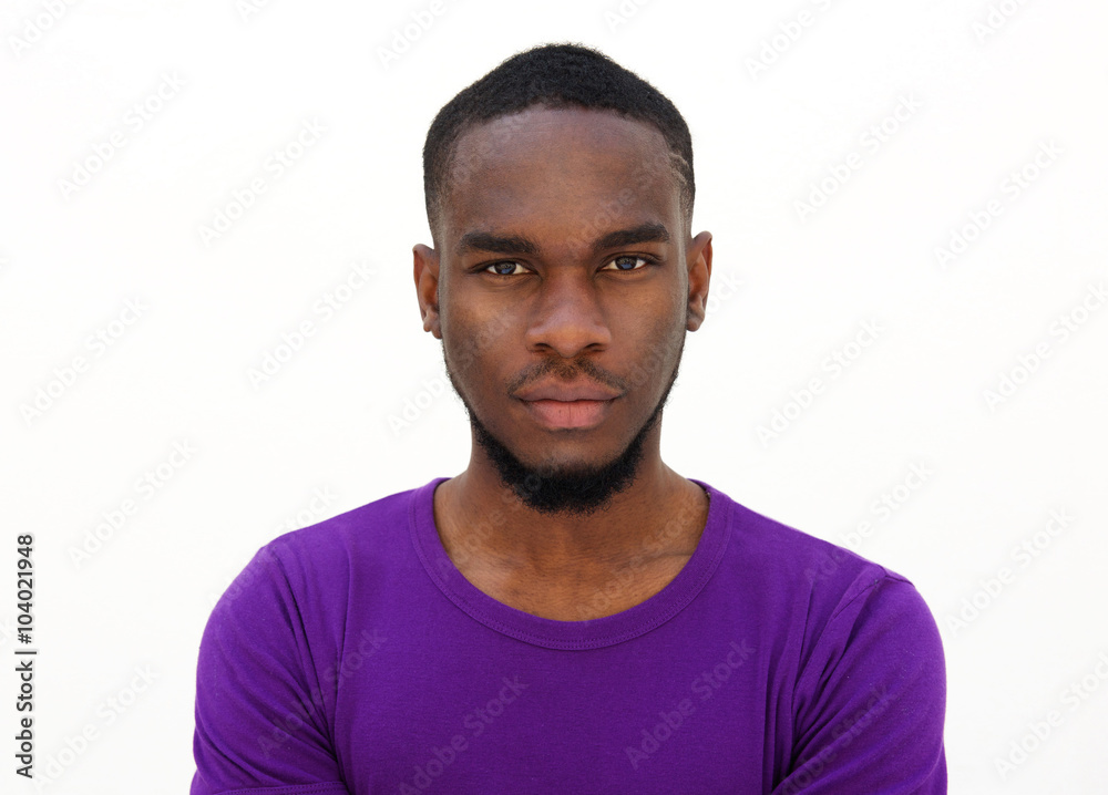 Fototapeta premium Serious looking young african man