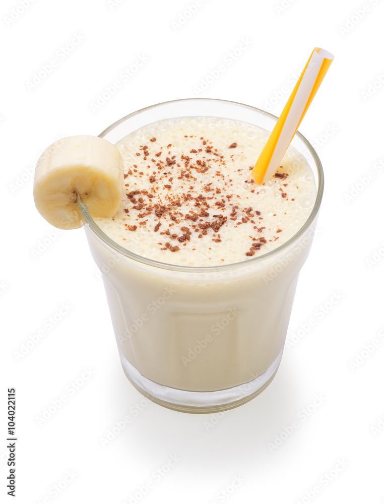 banana smoothie isolated banana smoothie isolated