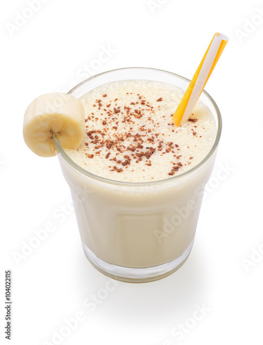 banana smoothie isolated