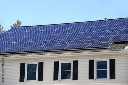 solar panel installed on house roof