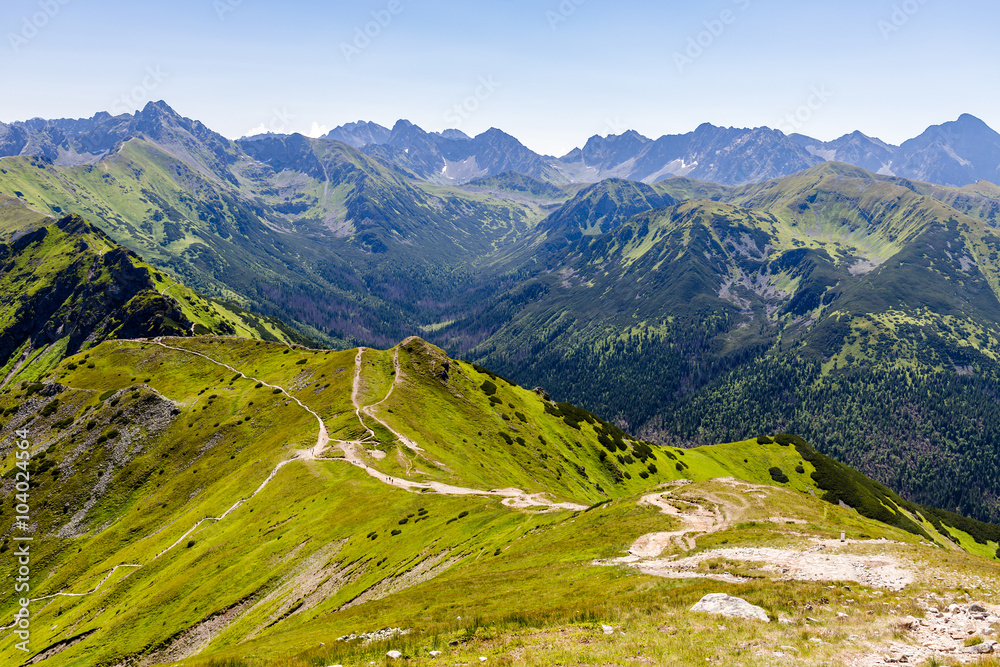 Obraz premium Inspiring Mountains Landscape, sunny day in summer Tatras