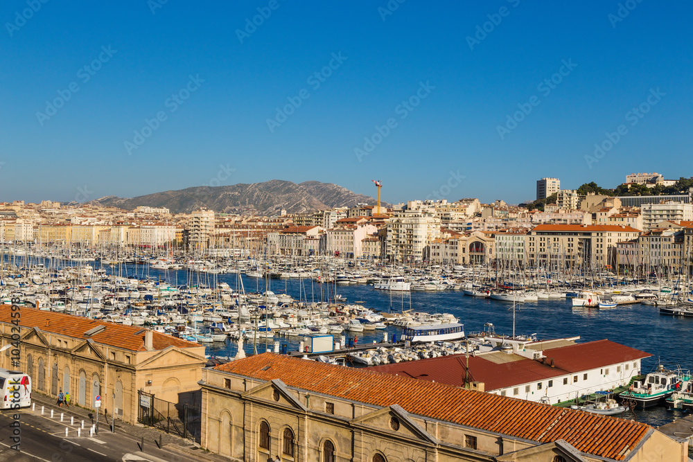 Marseille. View of Old Port