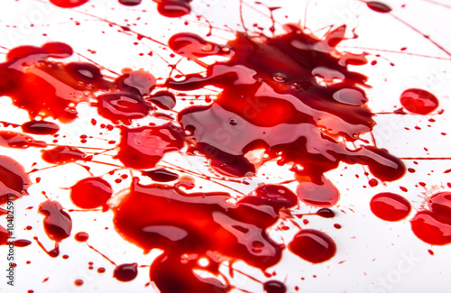 Splattered blood stains on ...