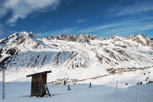 Skifahren in den Alpen