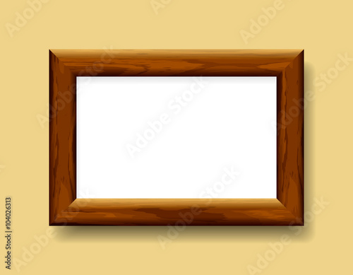Realistic wooden frame.Vect...