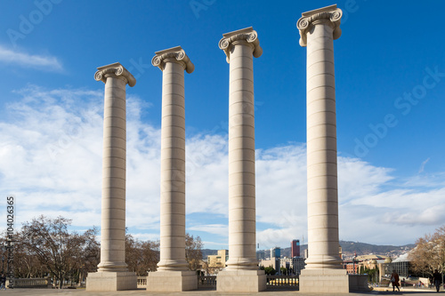 Four columns - les quatre columnes in Barcelona photo