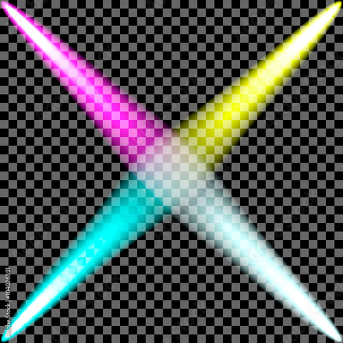 spotlight colorful set.Vect...