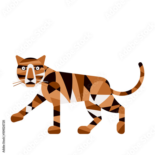 tiger abstract isolated on ...