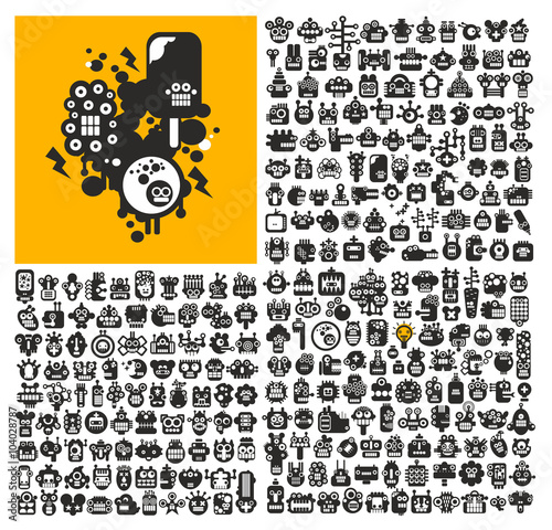 Great set of robot faces.