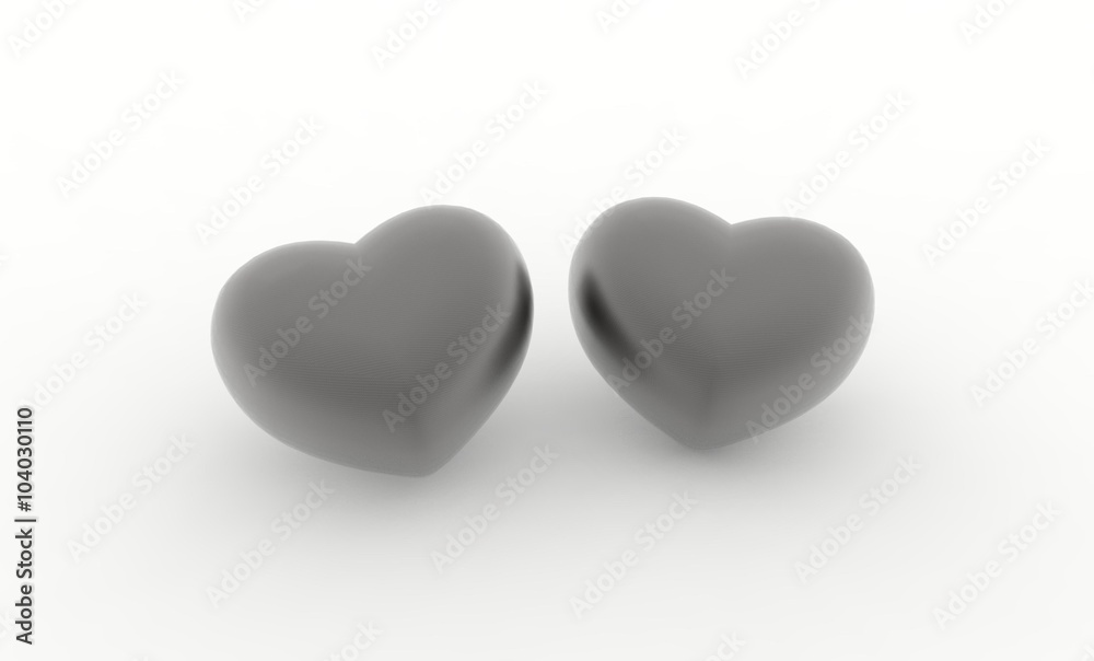 2 dunkele Metal Herzen 2 dunkele Metal Herzen