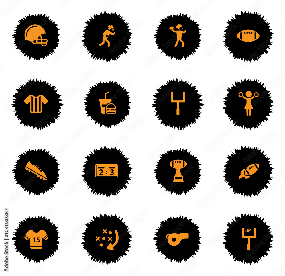American football simply icons American football simply icons