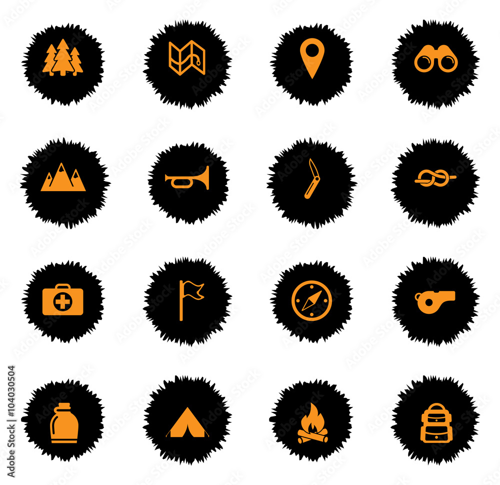 Boy scout simply icons Boy scout simply icons