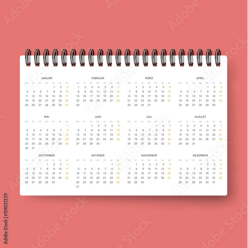 Realistic calendar. Calendar template in Dutch 2016 . Ready calendar. Mock up calendar. Calendar realistic. Design of the calendar . datebook design. Calendar for 2016. The daily print business .