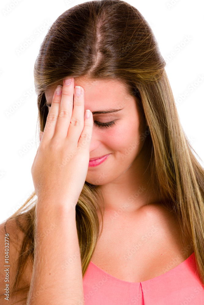 Ashamed or embarrased Hispanic young woman. Ashamed or embarrased Hispanic young woman.