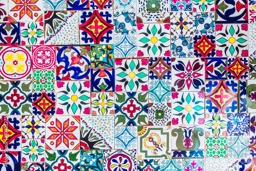 Morocco mosaic tiles textures