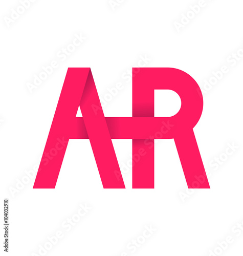moderm minimalis initial logo AR
