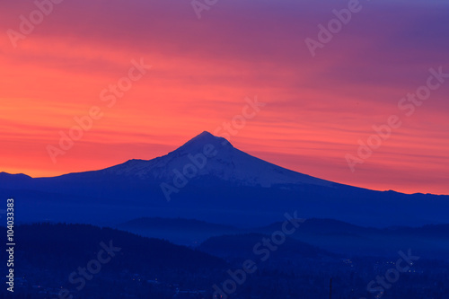 Colorful sunrise of Mt.Hood, Oregon