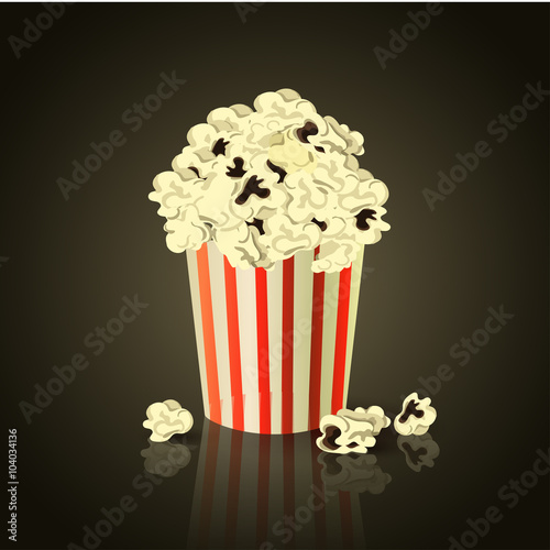 vector illustration of Popcorn box