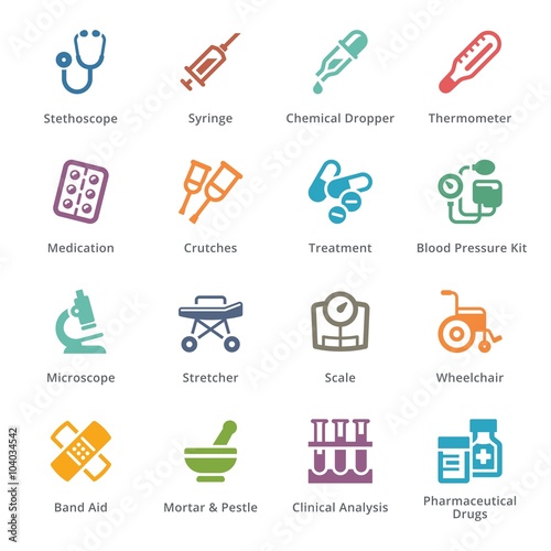 Medical Equipment & Supplies Icons Set 1 - Sympa Series | Colored