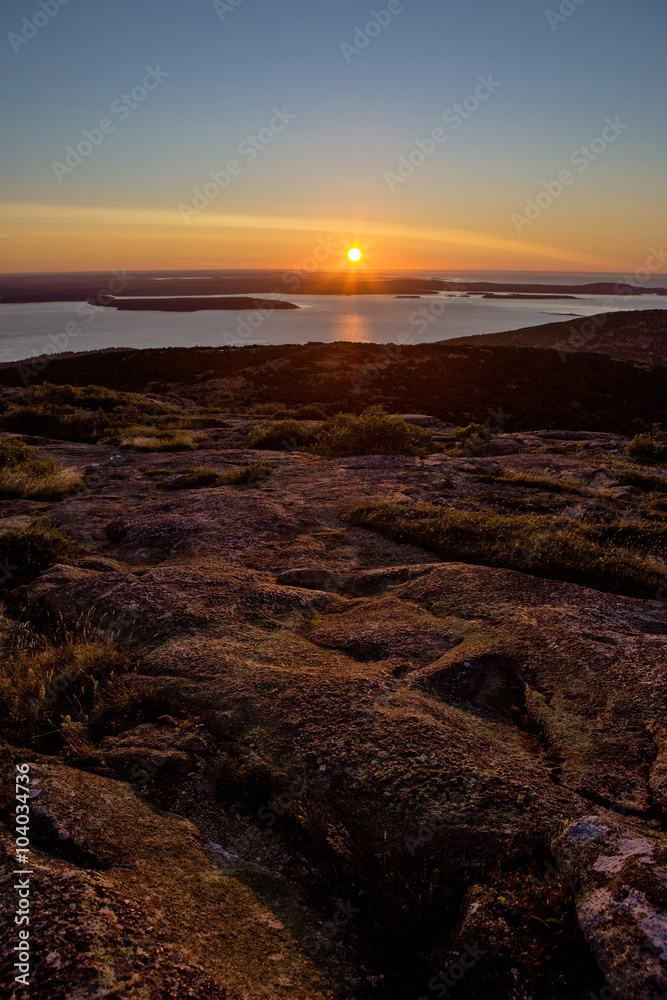 Early Sunrise at Cadillac Mountain in Acadia National Park