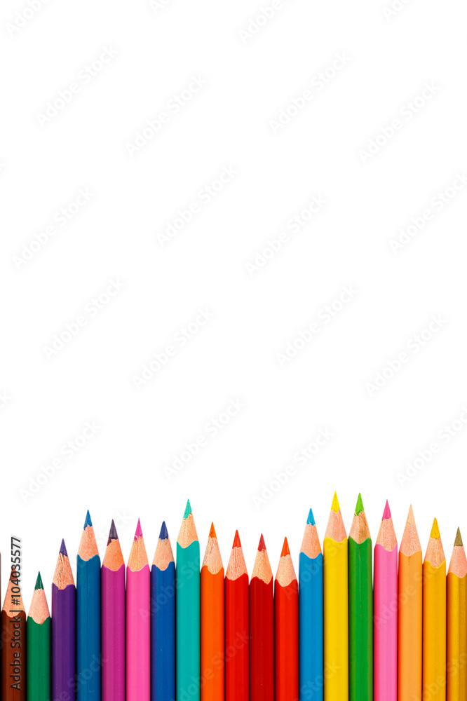 Colour pencils isolated on white background Colour pencils isolated on white background