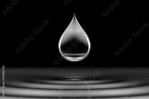 Drops of liquid silver in the dark