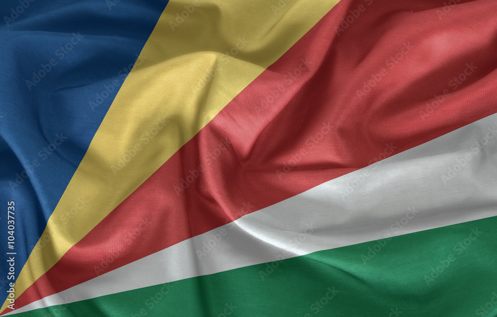 Waving Seychelles flag