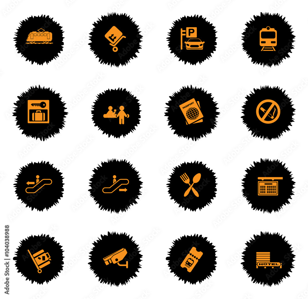 Train station symbols Train station symbols