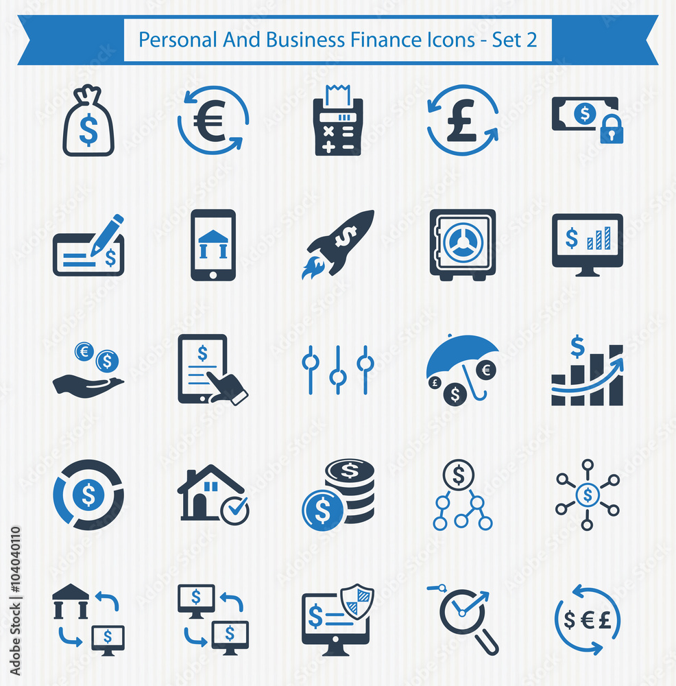 Personal & Business Finance Icons - Set 2 Personal & Business Finance Icons - Set 2