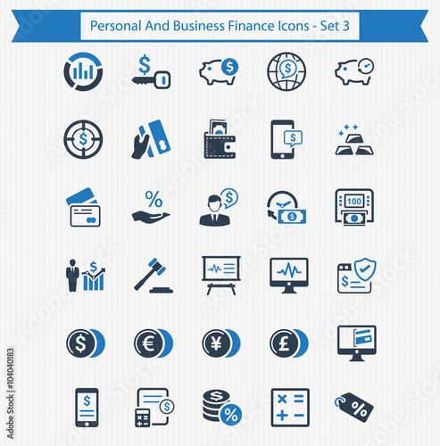 Personal & Business Finance Icons - Set 3