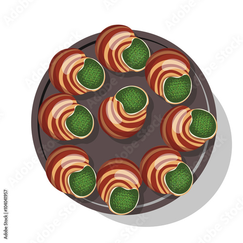 Escargot isolated on white. 