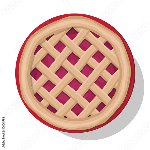 Apple pie vector illustration. 