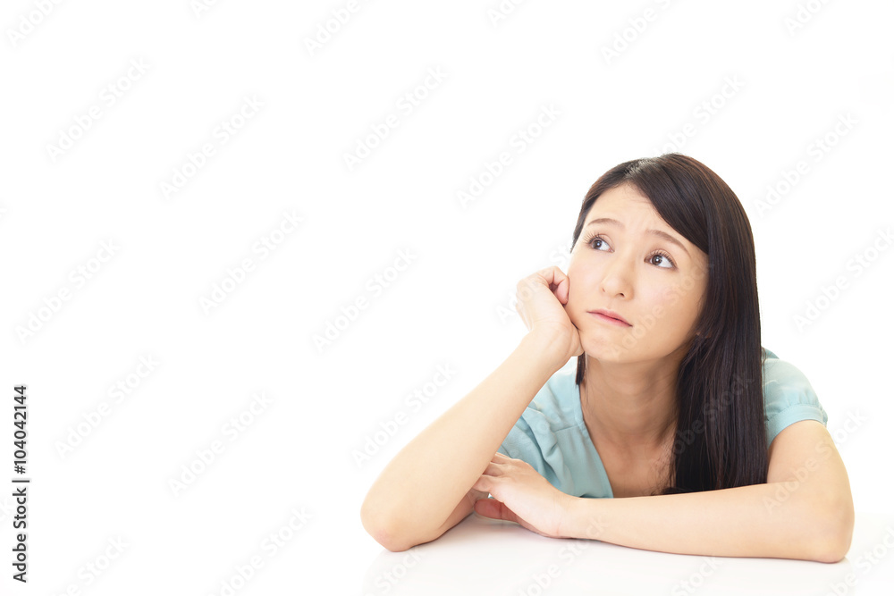 憂鬱な表情の女性 憂鬱な表情の女性