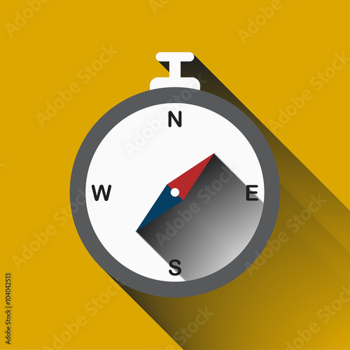Compass Vector Flat Color