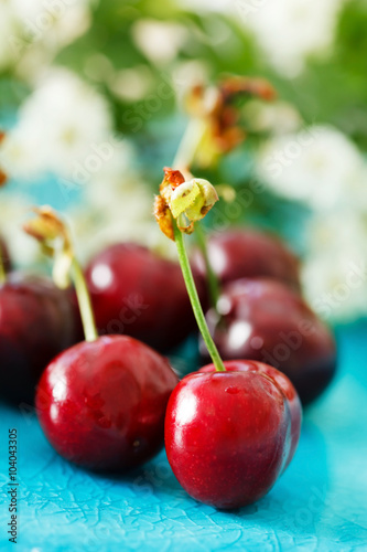 fresh cherries photo