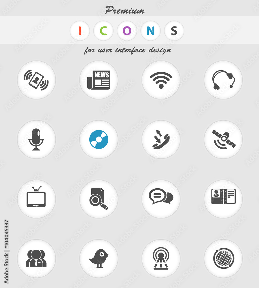Communication icons set Communication icons set