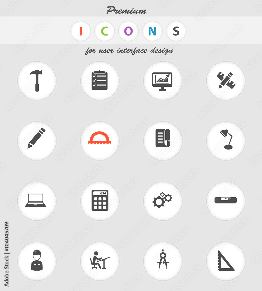 Engineering simply icons Engineering simply icons