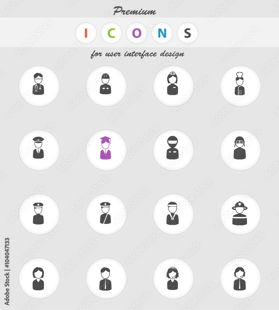 Ocupation simply icons Ocupation simply icons
