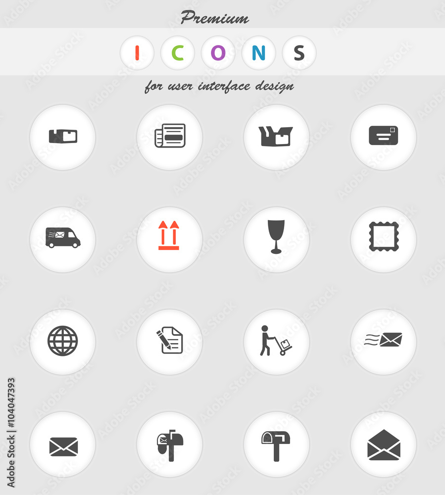 Post service simply icons Post service simply icons