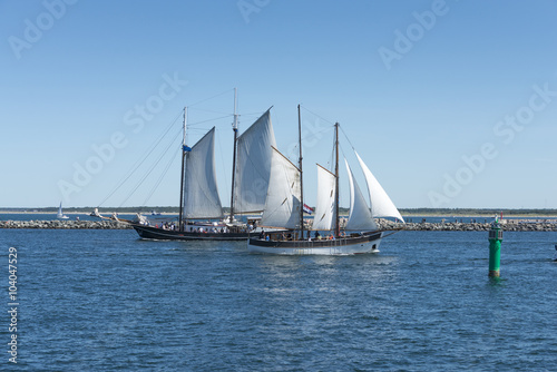 Warnemünde, Hanse Sail, Segelschiffe auf dem Seekanal