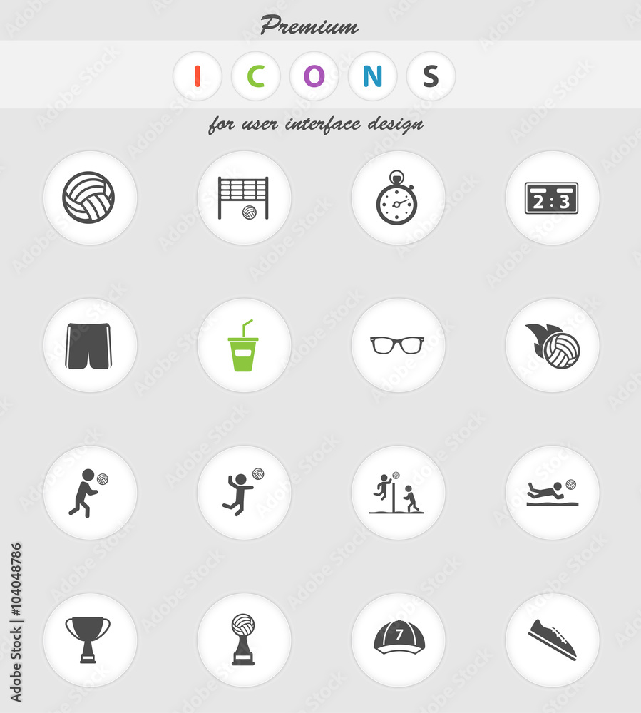 Volleyball simply icons Volleyball simply icons