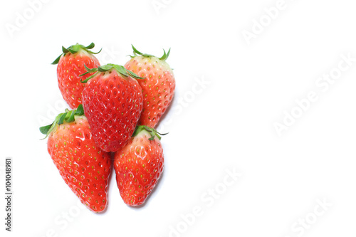 Japanese fresh strawberry in the white