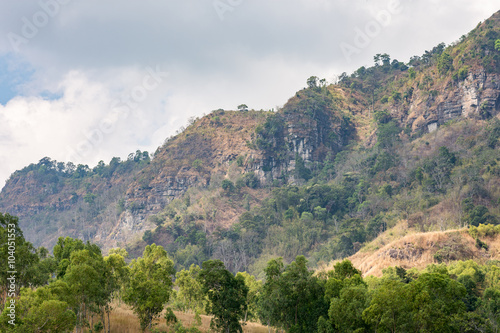 View scenic mountain landscape thailand